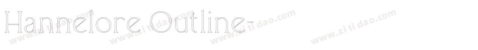 Hannelore Outline字体转换
